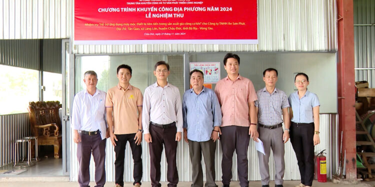 Nghiệm thu nhiệm vụ Hỗ trợ ứng dụng máy móc thiết bị tiên tiến trong sản xuất gia công cơ khí cho Công ty TNHH Ân Sơn Phát thuộc chương trình khuyến công địa phương năm 2024